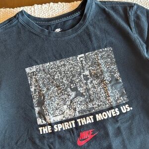 Nike Black Graphic Tee with Red Logo